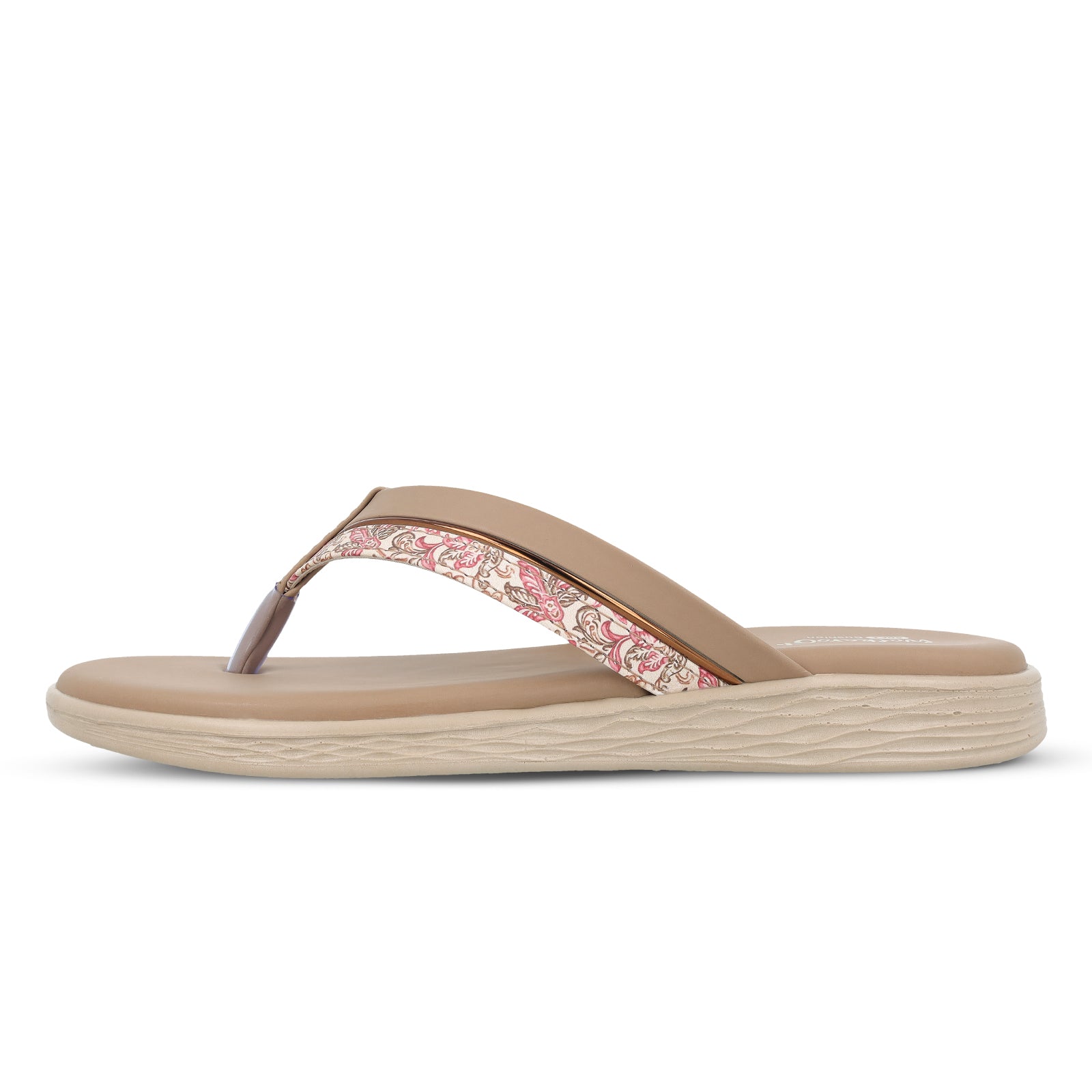 Women's Daily Wear V-Strap Sandals - WLP70414 French Beige