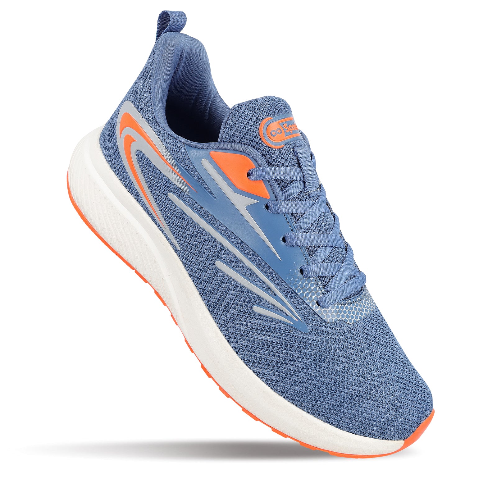 Men's Lace-up Sports Shoe - WS9603 SkyBlue Orange
