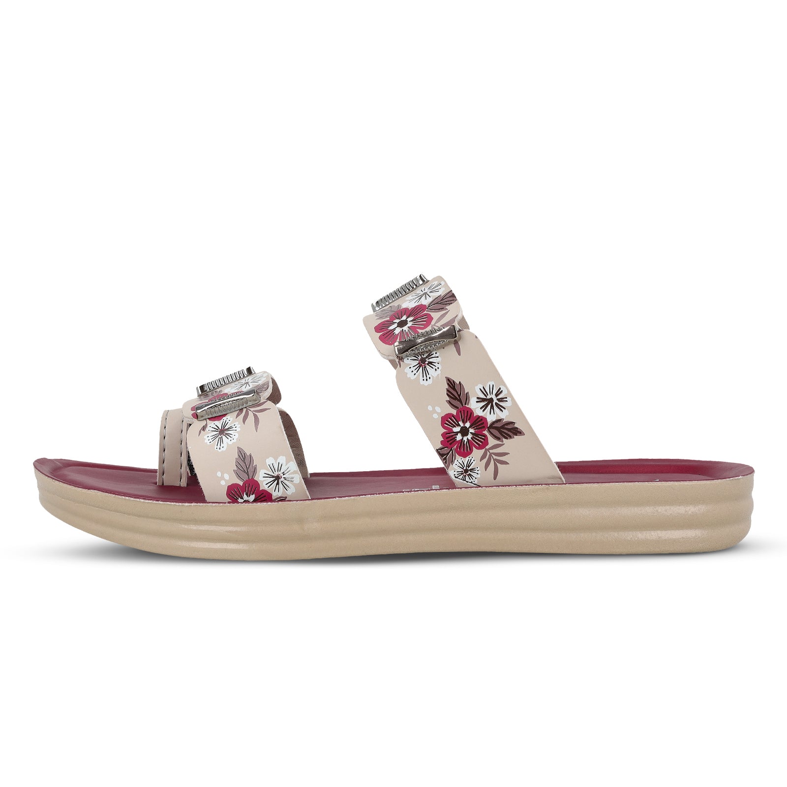 Women's Daily Wear Sandals - WLR74018 Maroon