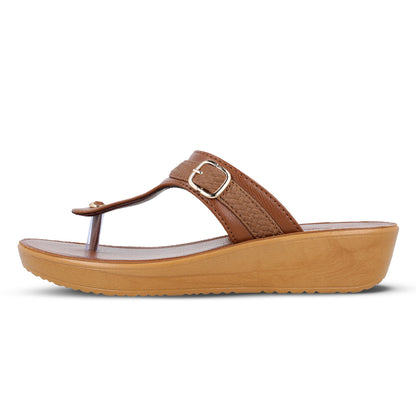 Women's Wedge Heel Sandals  - WLR71204 Brown