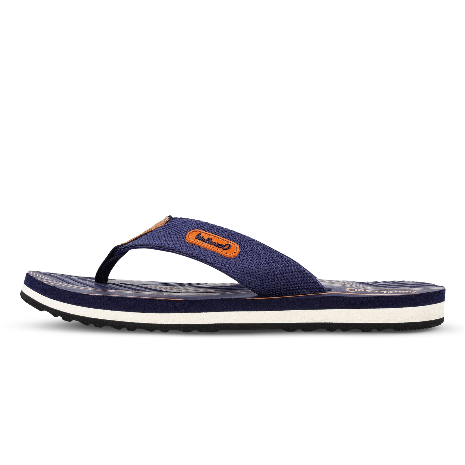 Men's Flip Flop Slippers - WC4280 Navy Blue Tan
