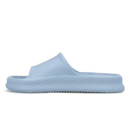 Walkaroo Mens Flip Flop Sliders  - WC8737 Aqua Blue