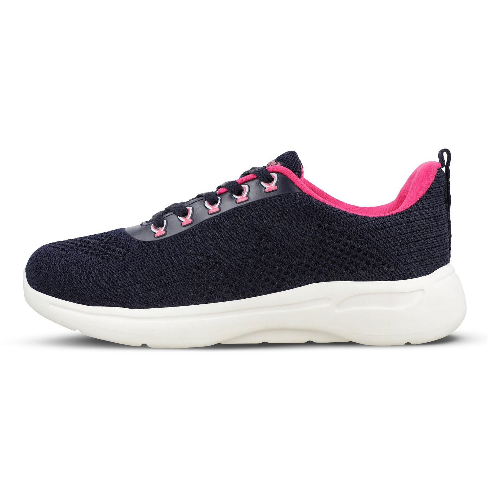 Women's Lace-up Walking Shoes WS9902 Navy Blue