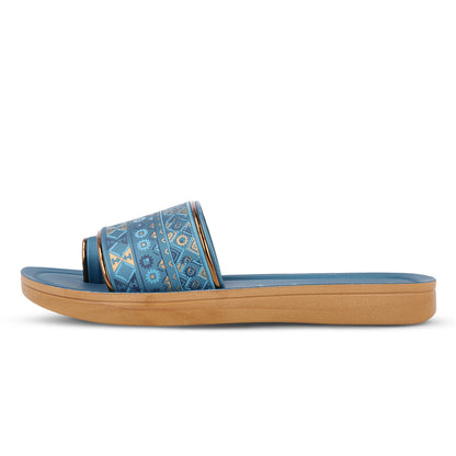 Women's Slide Sandals - WL7684 Peacock Blue