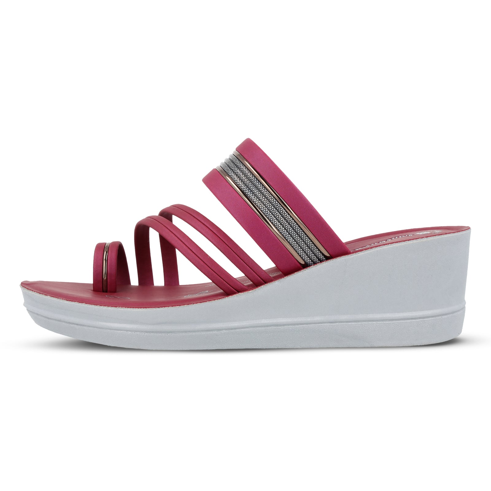 Women's Wedge Heel Sandals  - WLR72007 Maroon