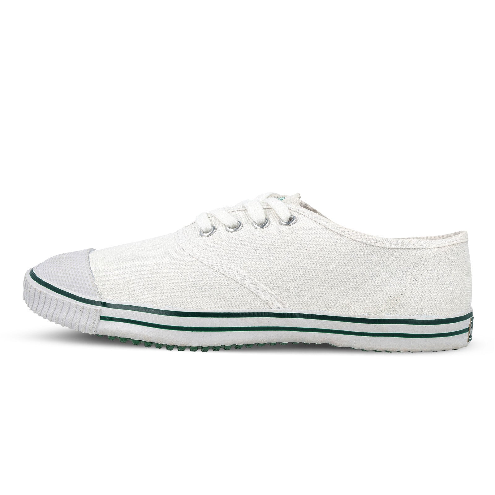 Kid's White Lace-up School Shoe - 566