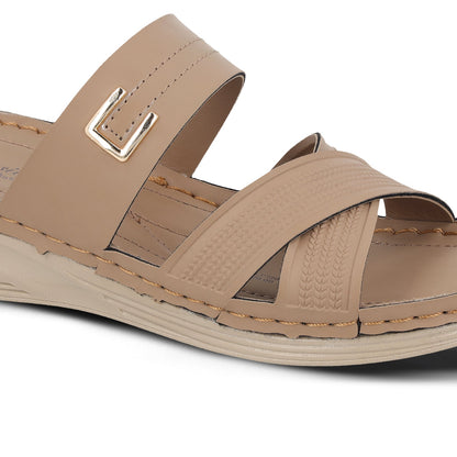 Women's Daily Wear Comfort Sandals  - WLP72051 Cream