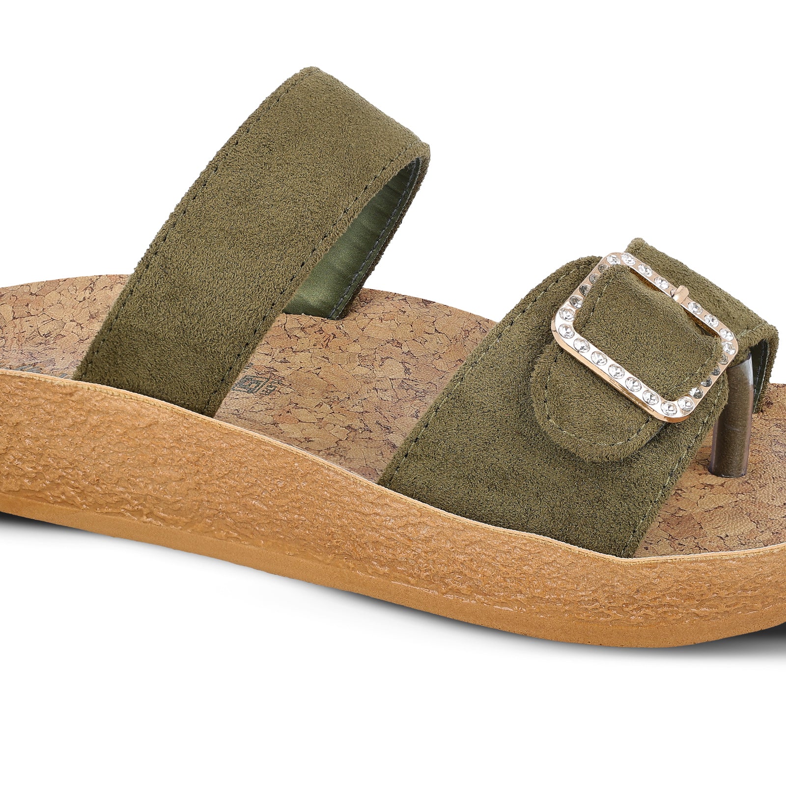 Women's Daily Wear Sandals - WLP74015 Olive Beige