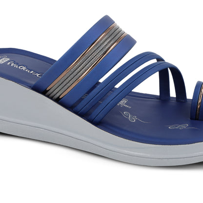 Women's Wedge Heel Sandals  - WLR72007 Navy Blue