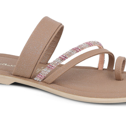 Women's Daily Wear Sandals - WLR72026 Greige
