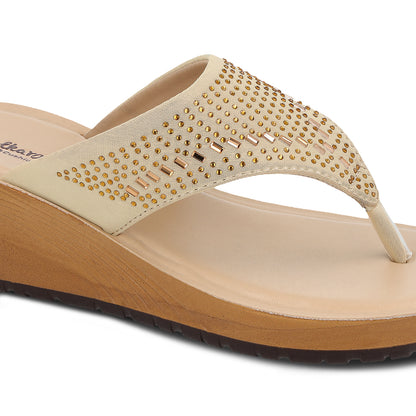 Sparkles Women's Daily Wear Sandal - WE2026 Cream