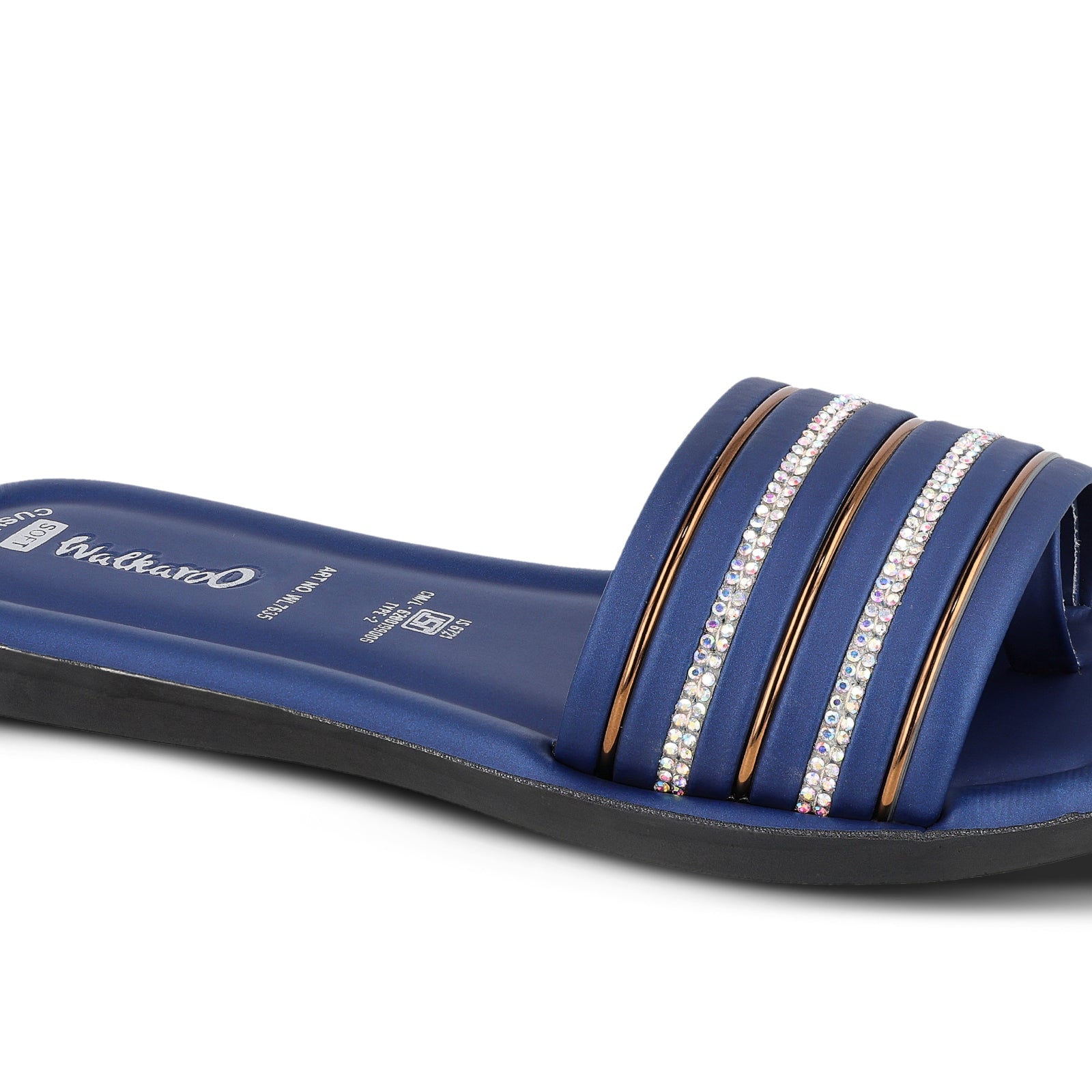 Women's Slide Sandals - WL7635 Navy Blue