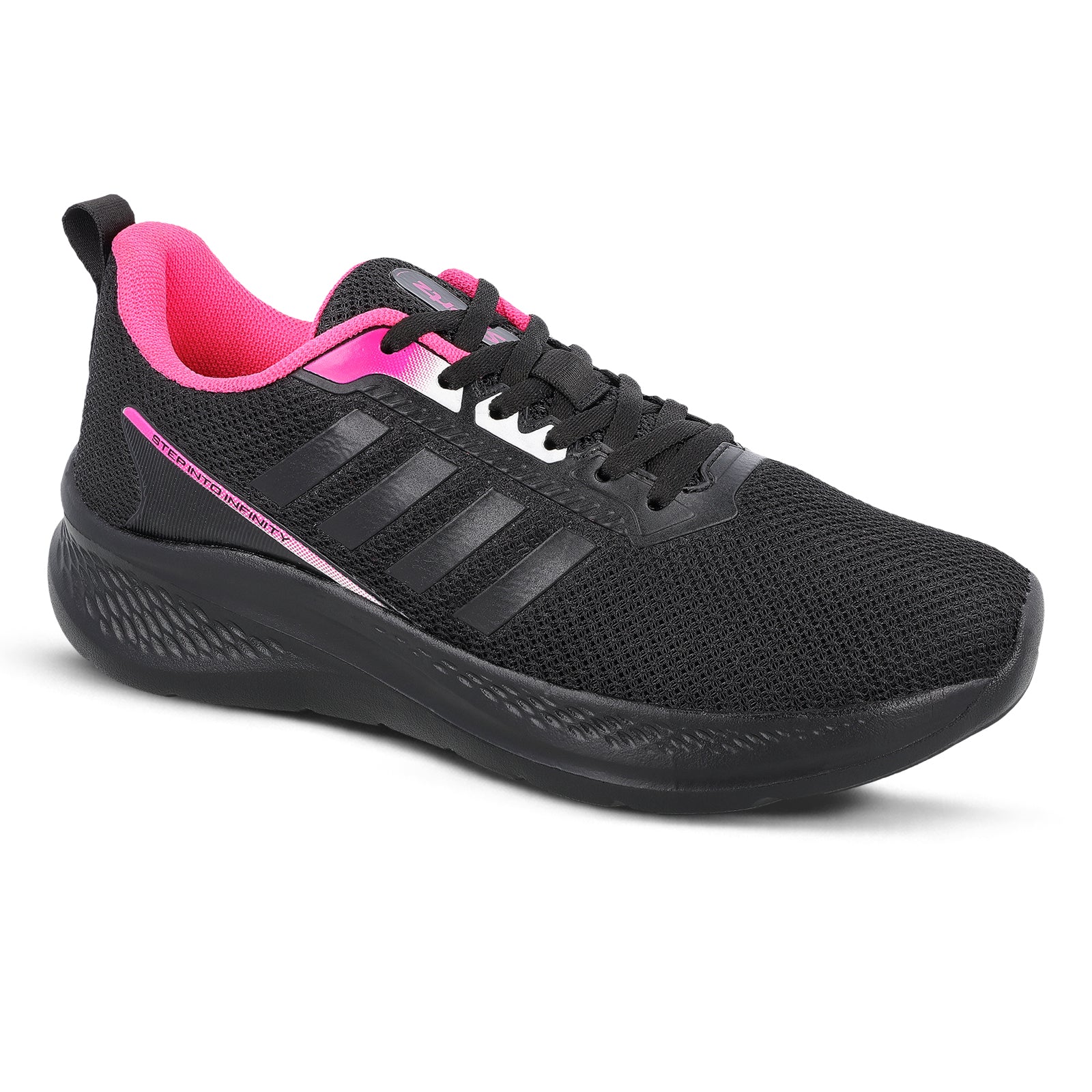 Women's Lace-up Sports Shoe - WS9920 Black