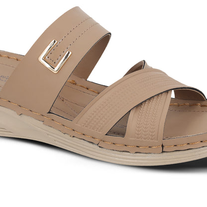 Women's Daily Wear Comfort Sandals  - WLP72051 Cream
