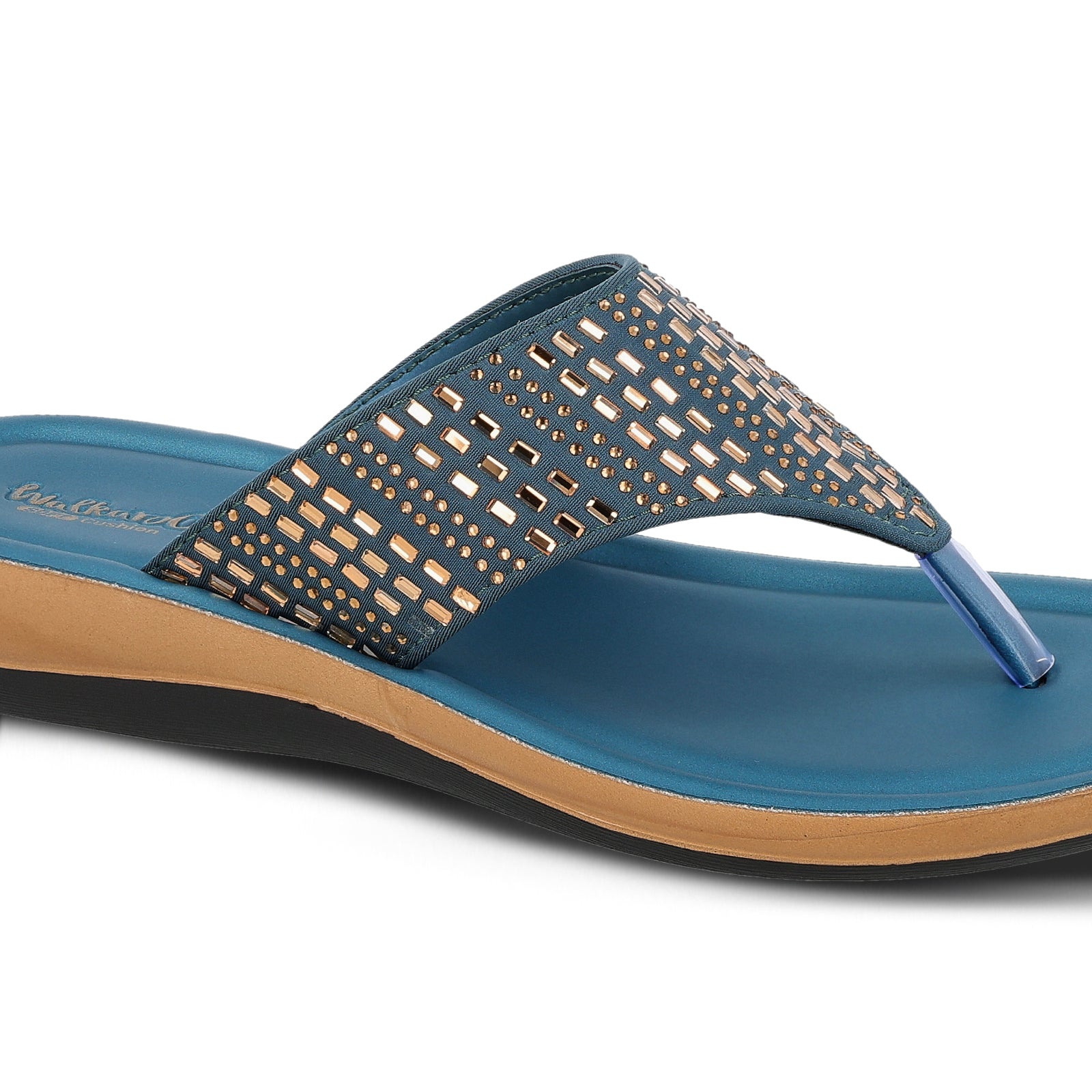 Sparkles Women's Daily Wear Sandal - WLP71223 Peacock Blue