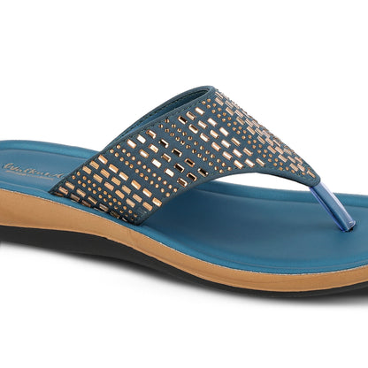 Sparkles Women's Daily Wear Sandal - WLP71223 Peacock Blue