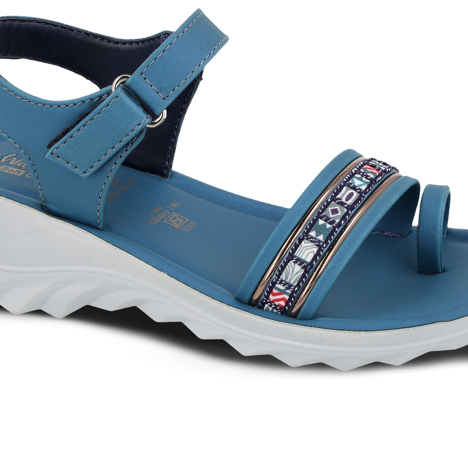 Girl's Wedge Heel Sandals  - WLR77030 Peacock Blue