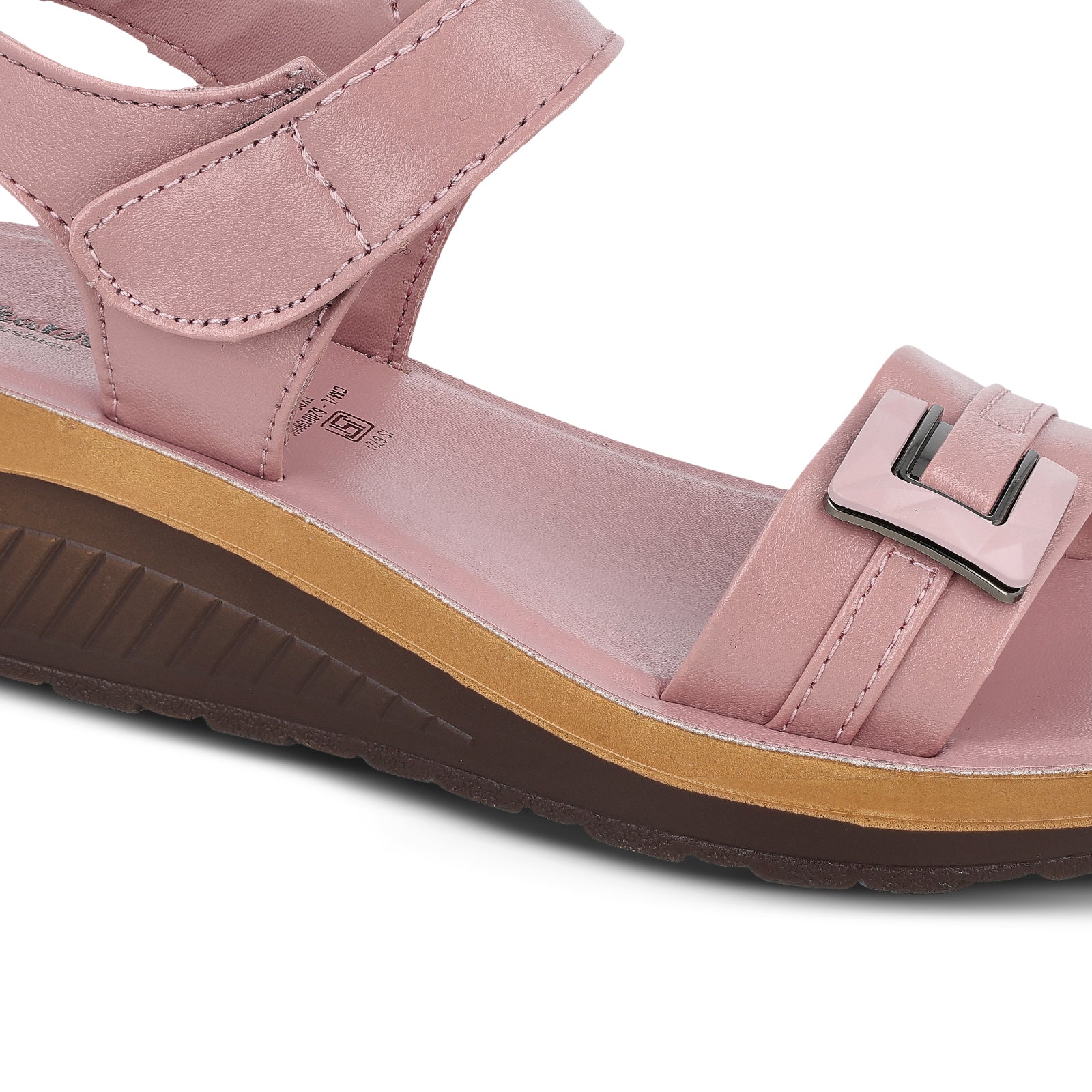 Women's Wedge Heel Sandals  - WLP77006 Rose Tan