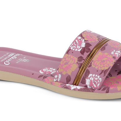 Women's Slide Sandals - WLR73014 Mauve
