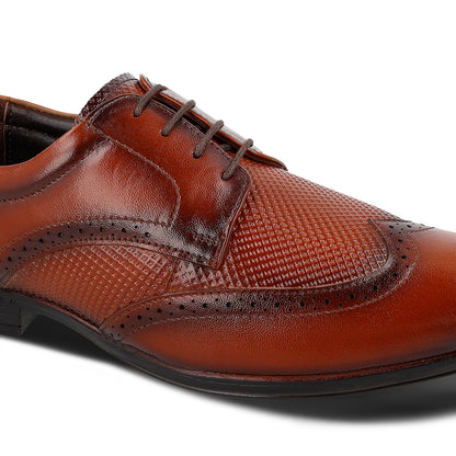 JOHN TAYLOR Men's Brogue Leather Formal Shoes - JT97525 Brown