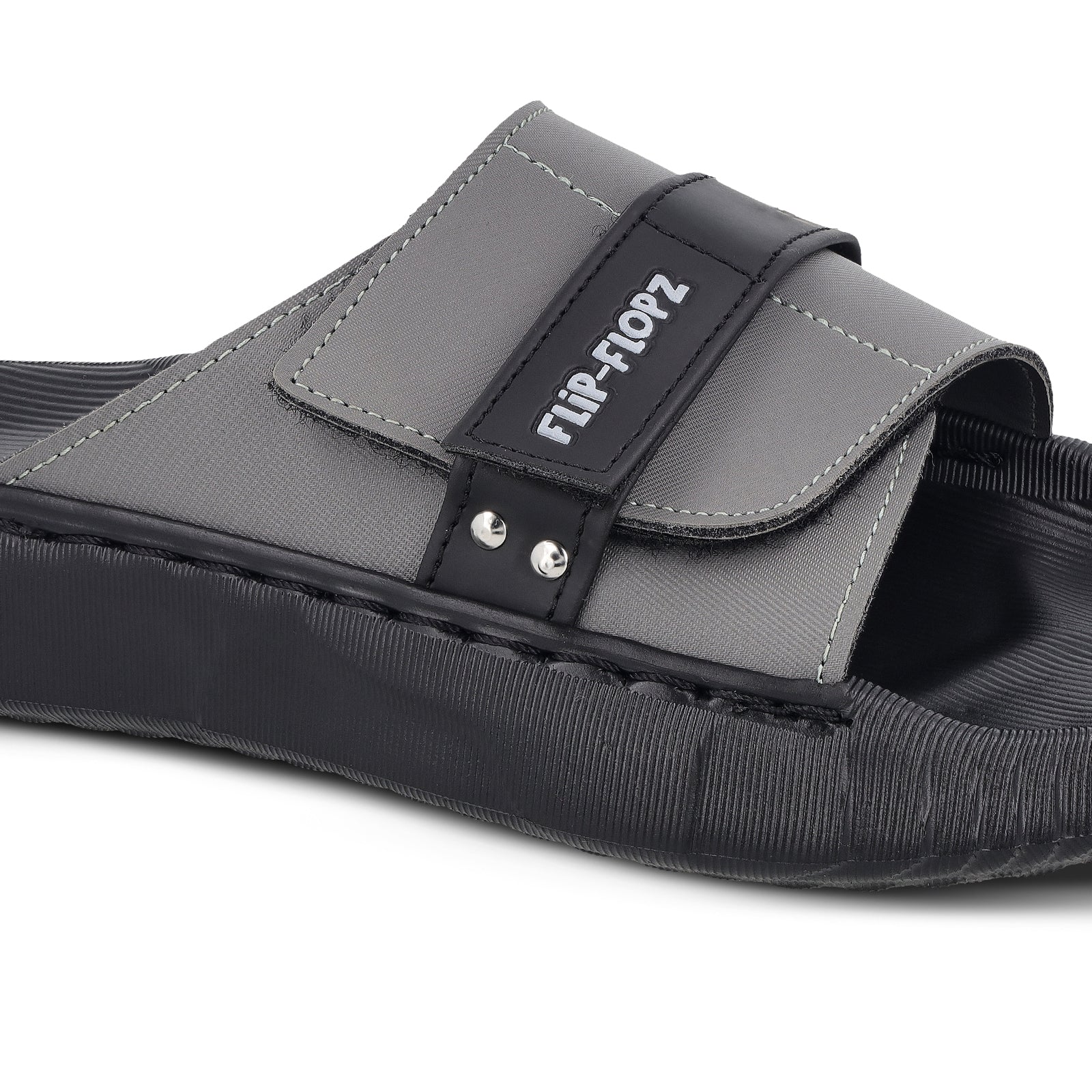 Men's Flip Flops- FGR41706 Black Grey