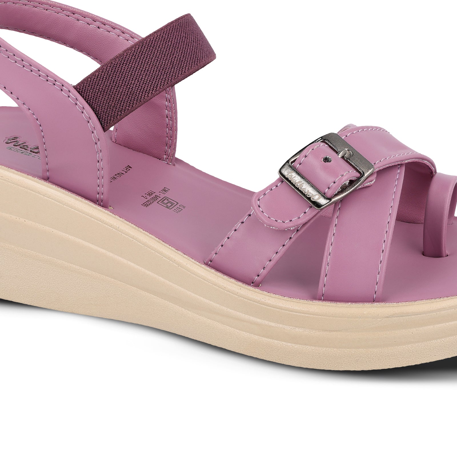 Women's Wedge Heel Sandals  - WLP78012 Mauve
