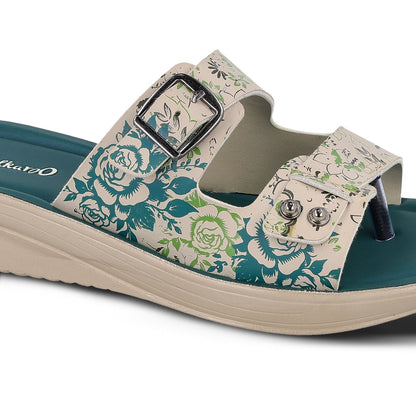 Women's Daily Wear Sandal  - WLR74019 Green