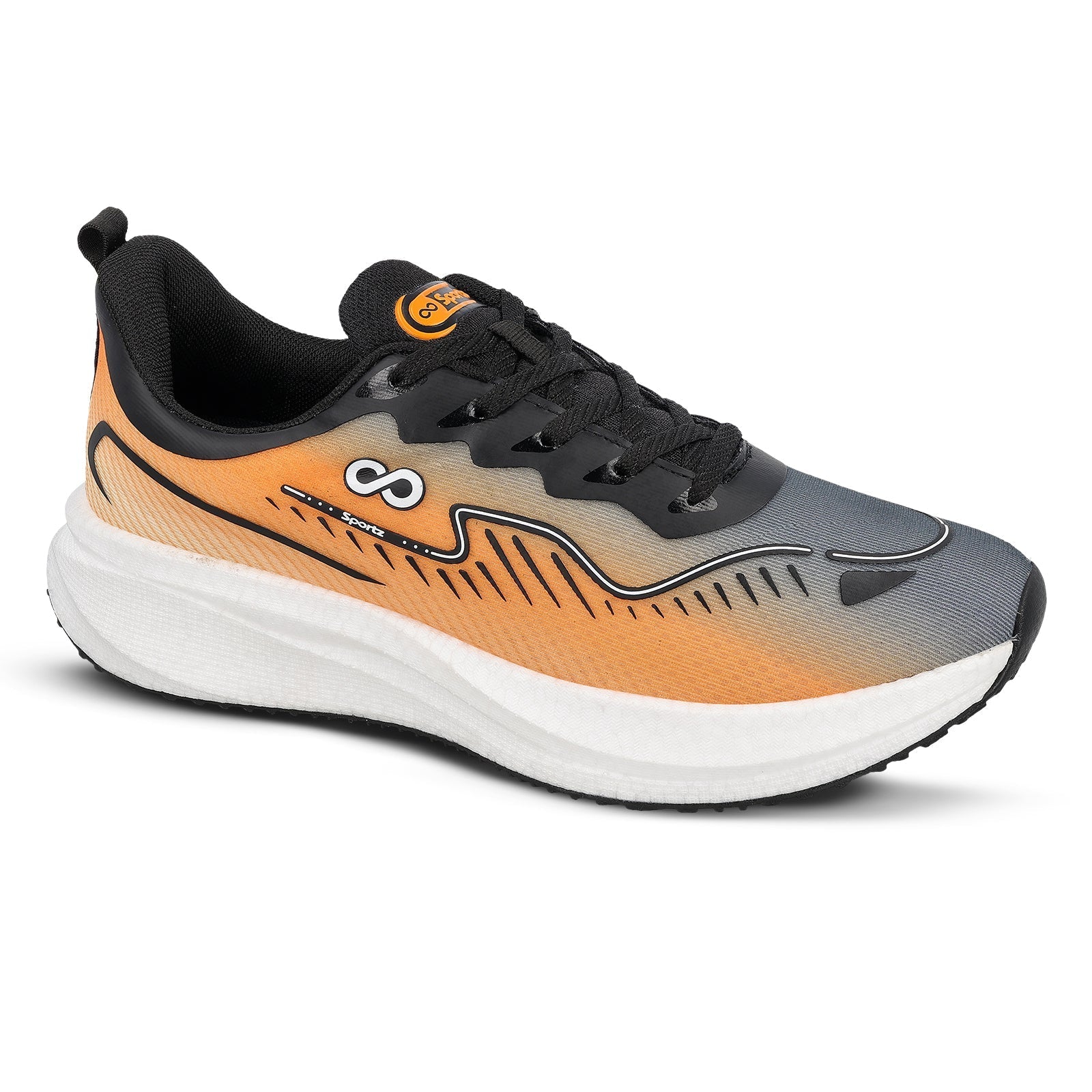 Men's Active Beads Sports Shoes - WS9163 Grey Orange