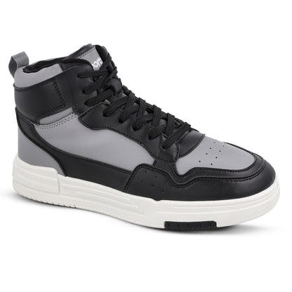 Men's High Top Sports Sneakers - WY3470 Black