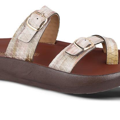 Women's Daily Wear Sandals - WLP72046 Brown