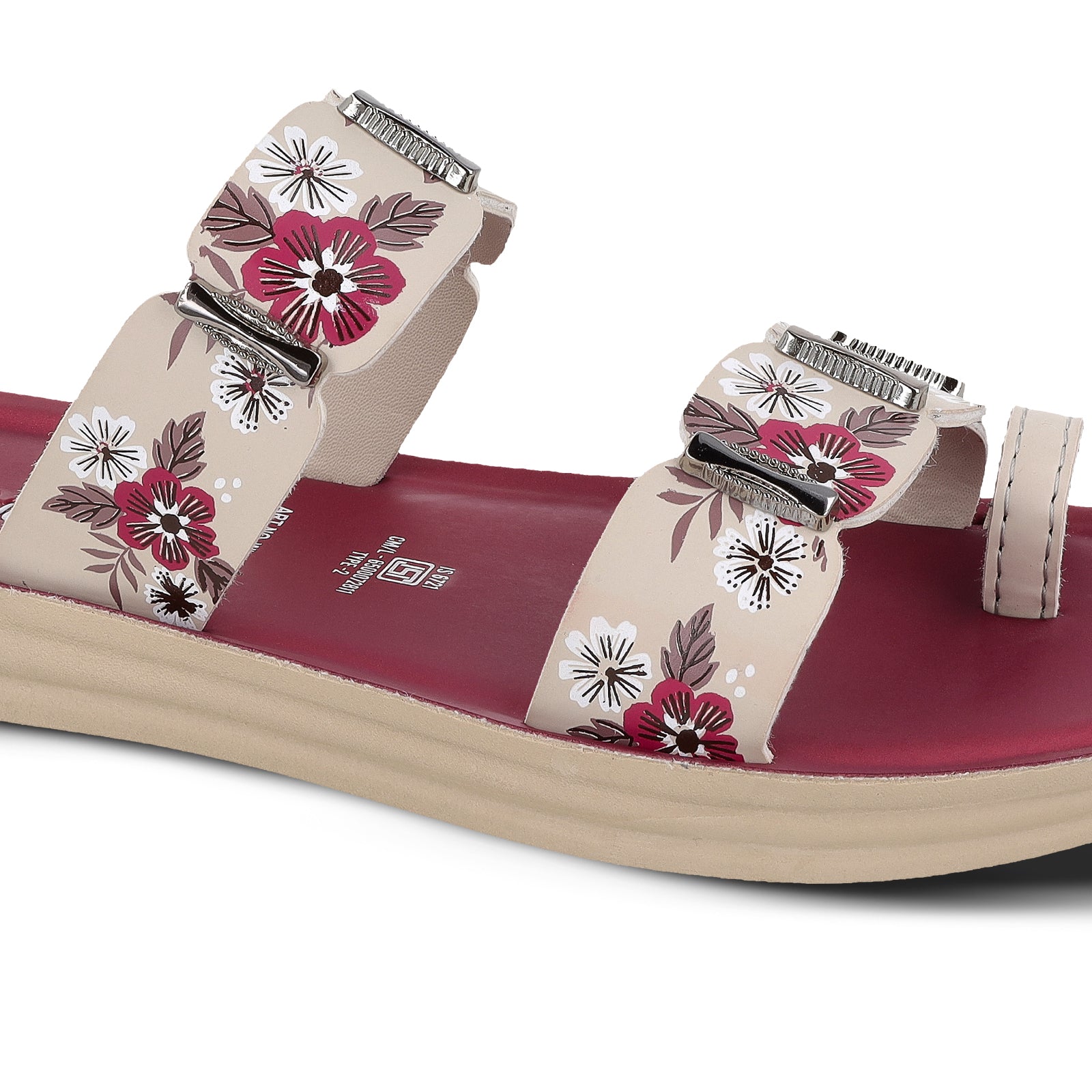 Women's Daily Wear Sandals - WLR74018 Maroon
