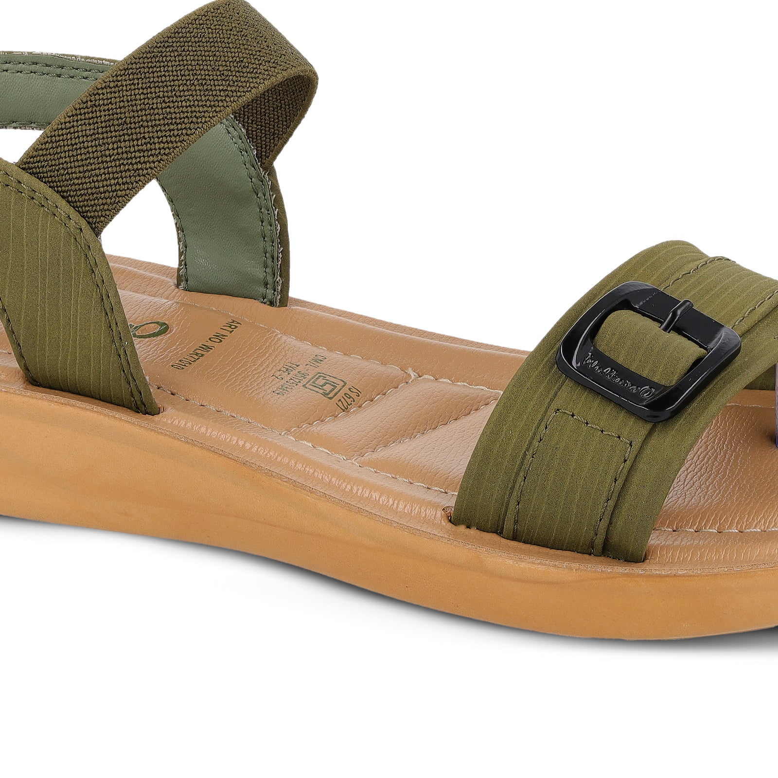 Women's Daily Wear Sandals  - WLR77010 Olive Beige