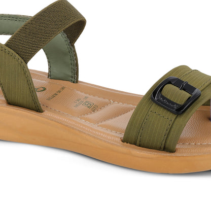 Women's Daily Wear Sandals  - WLR77010 Olive Beige
