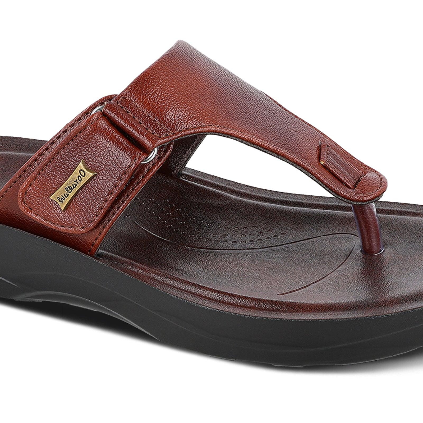 Men's Daily Wear Sandals WE1022 Tan Walkaroo Footwear