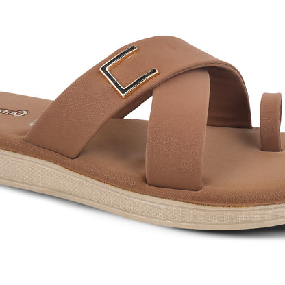 Women's Daily Wear Sandals  - WLR72087 Toffee