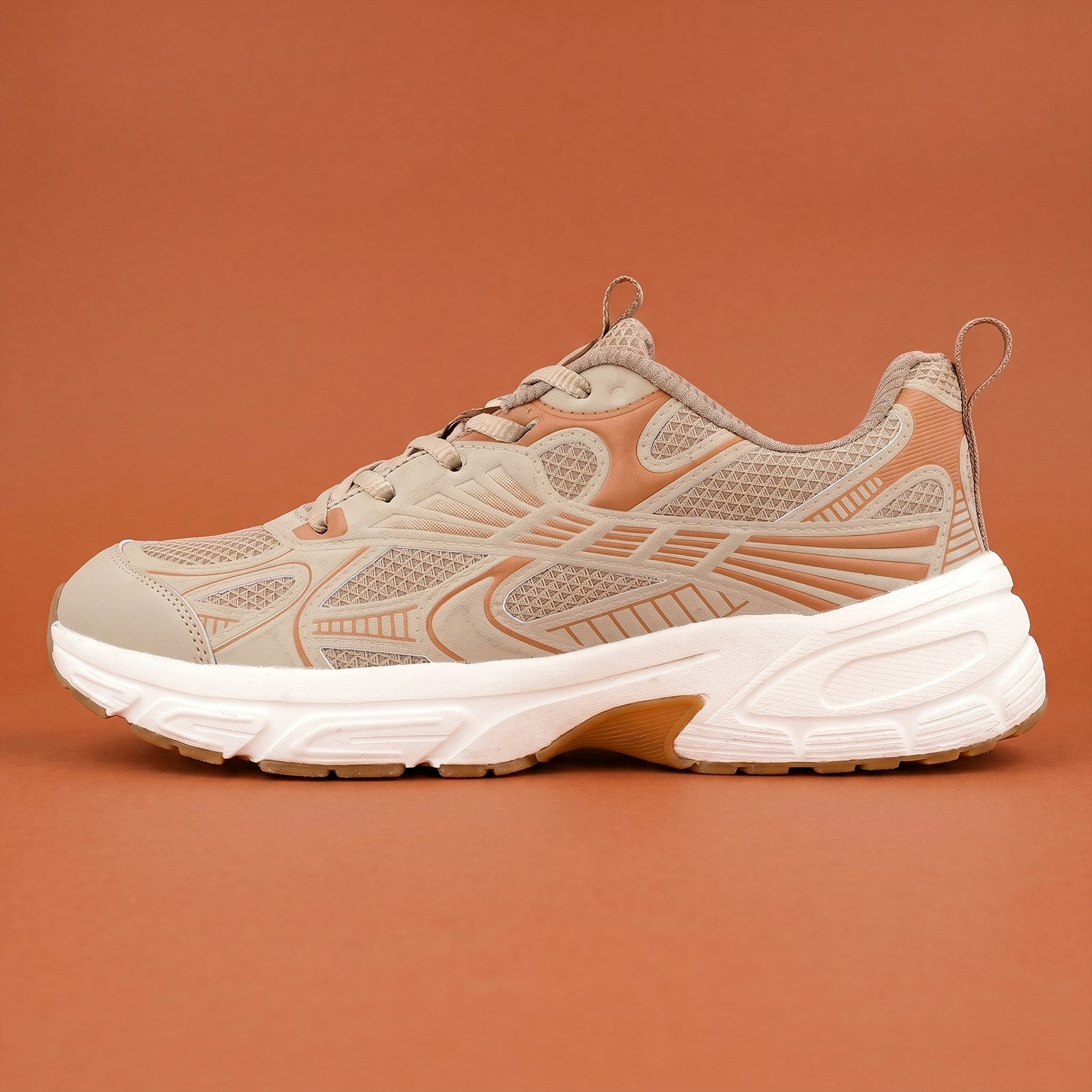 Men's Lace-up Sports Shoe -ONG97003 Beige