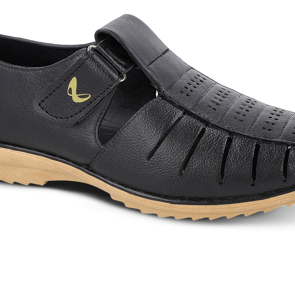 Men's Fisherman Sandals - 12305 Black Beige