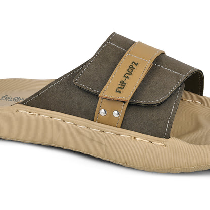 Men's Flip Flops- FGR41706 Khaki Olive