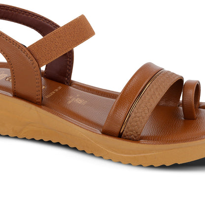 Women's Wedge Heel Sandals  - WLR77018 Brown