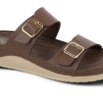 Women's Daily Wear Comfort Sandals  - WLP74021  Espresso