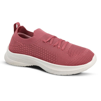Women's Lace-up Walking Shoe - WS3260 Peach