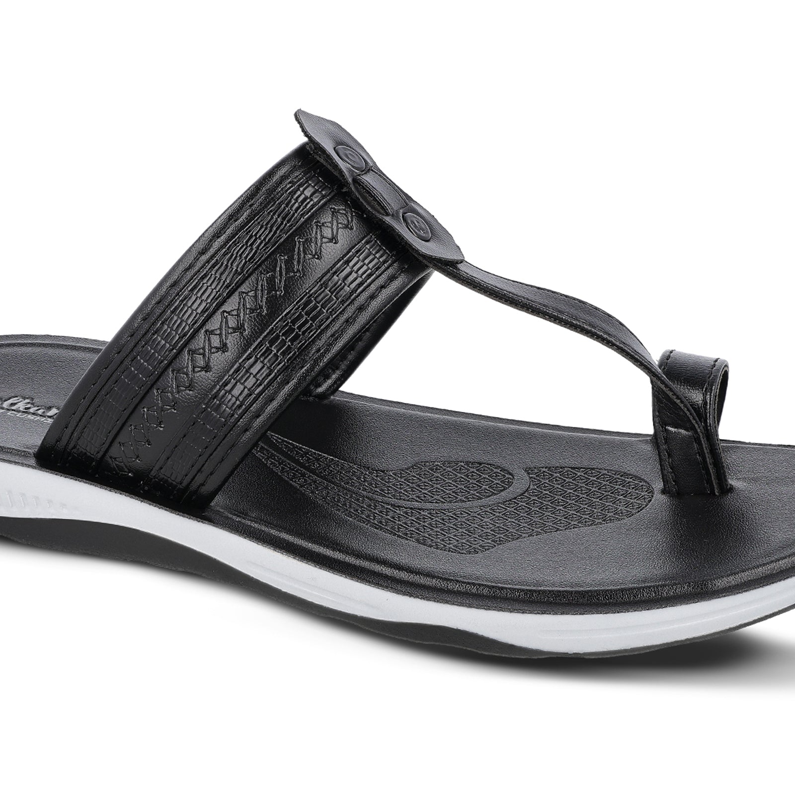 Men's Kolhapuri Chappal - WE1343 Black