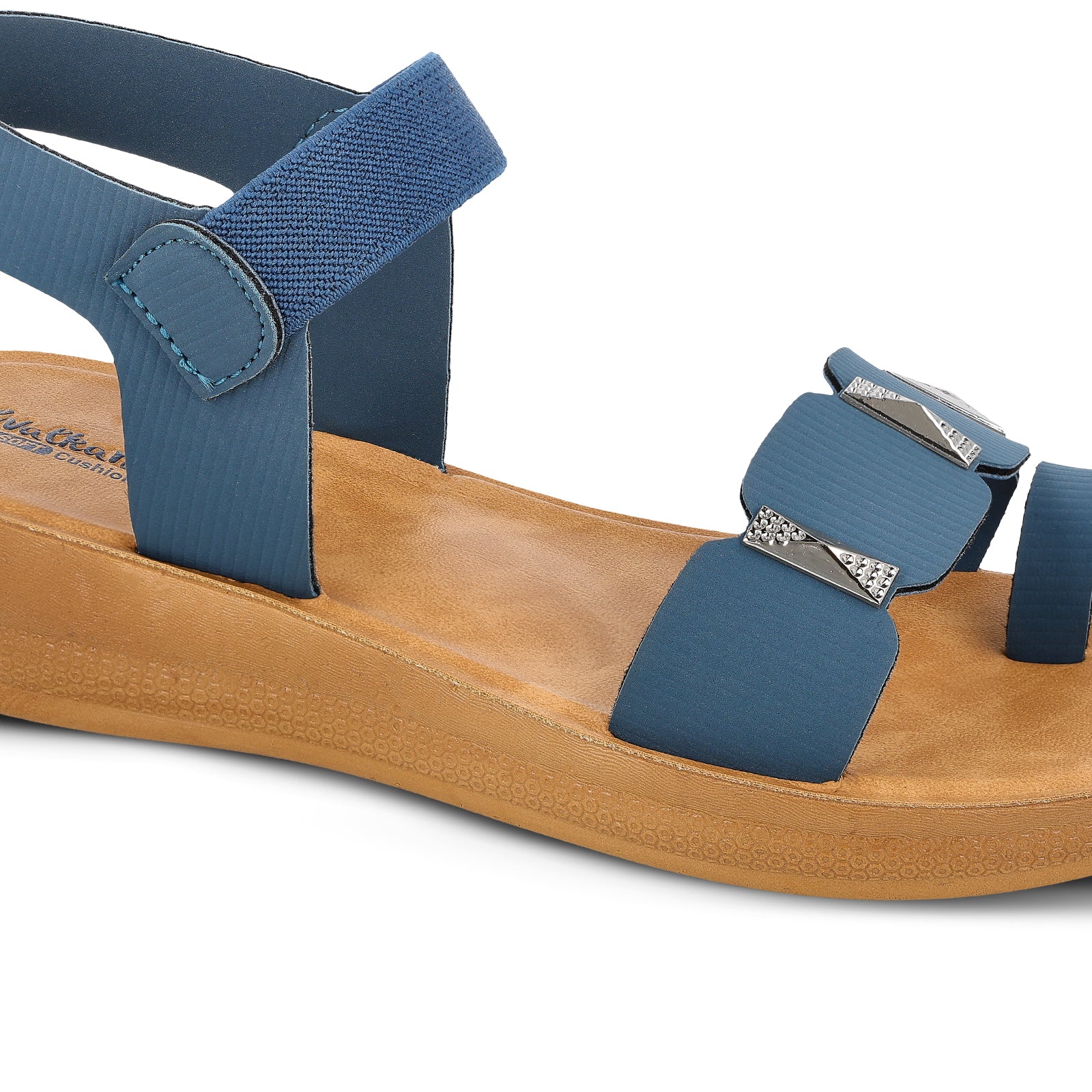 Women's Wedge Heel Sandals  - WLR77021 Peacock Blue