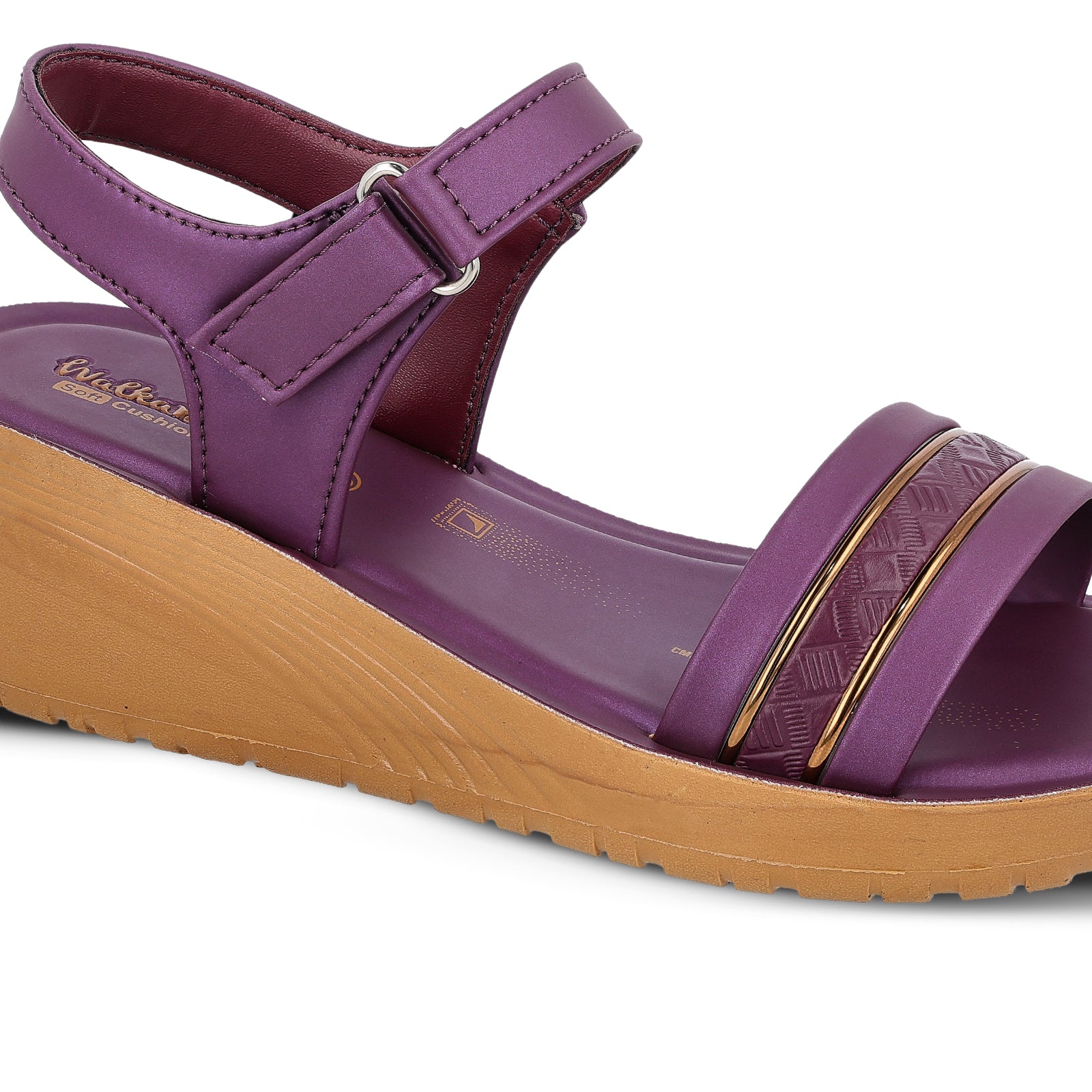 Women's Wedge Heel Sandals  - WLR77025 Plum
