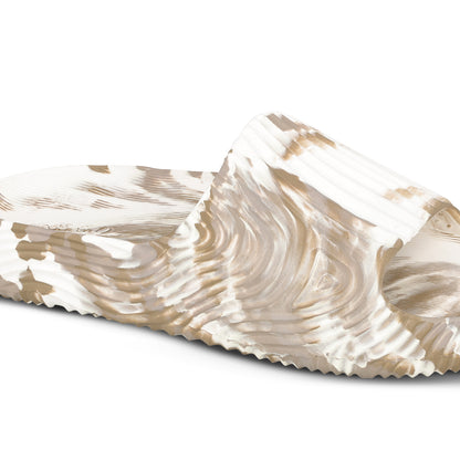 Men's Flip Flop Sliders  - WC8823 Khaki White