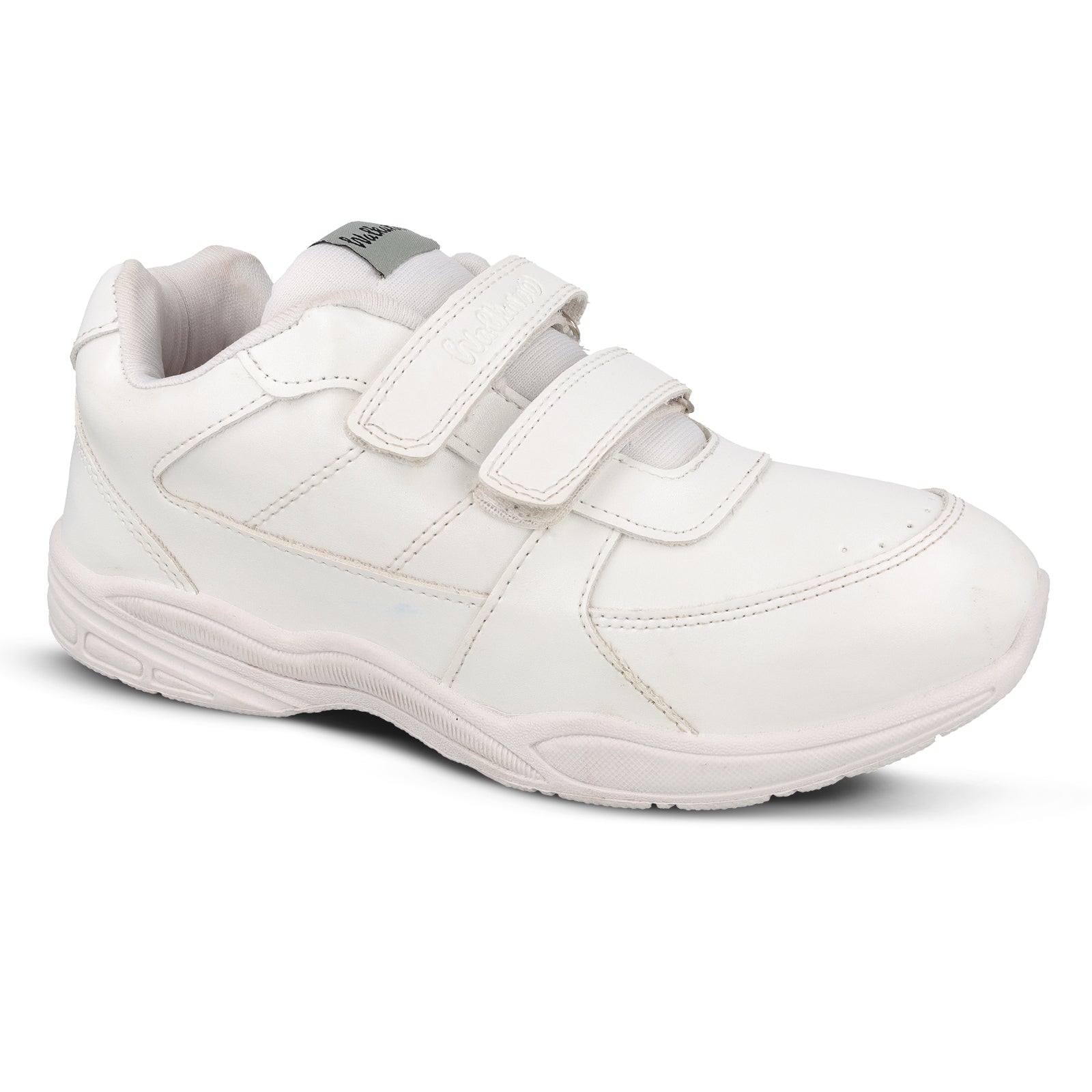 Walkaroo Kids School Shoes - 570 White - Walkaroo Footwear