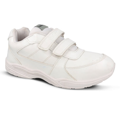 Walkaroo Kids School Shoes - 570 White - Walkaroo Footwear