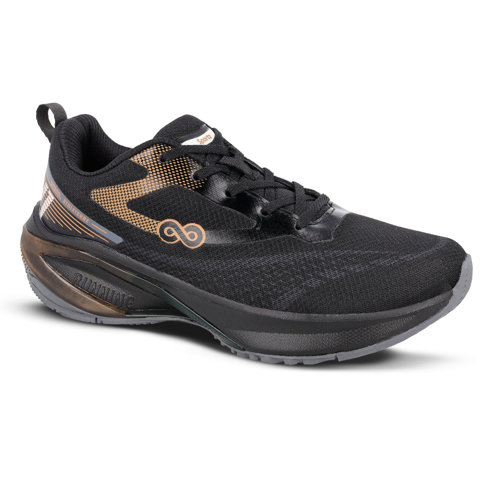 Men's Lace-up Sports Shoes - WS9167 Black Copper