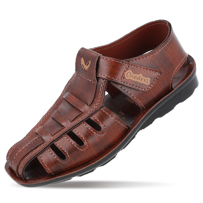 Kid's  Roman Sandals - WK667 Brown