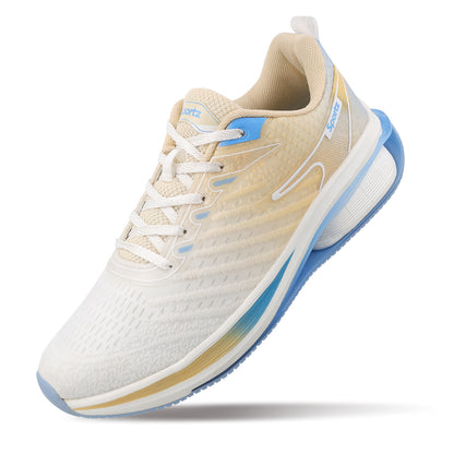Men's Lace-up Sports Shoe - WS9151 Beige White